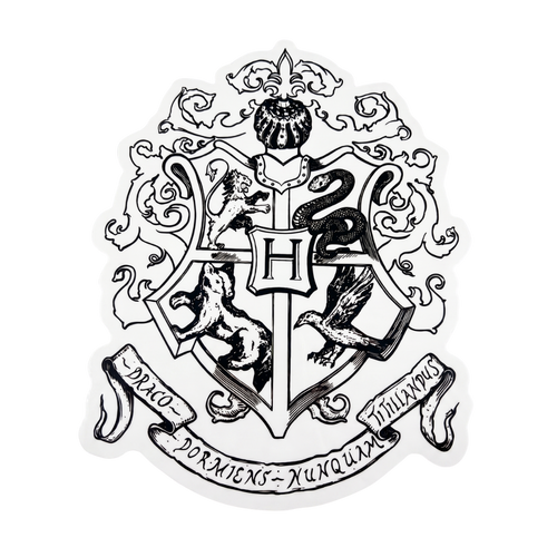 Espejo grabado con el escudo del colegio de magia